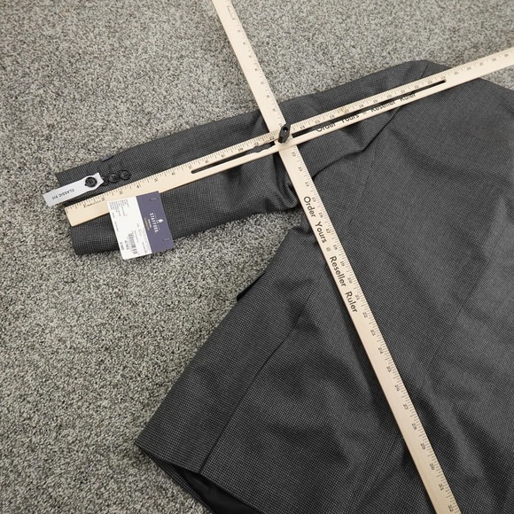 NEW Stafford Blazer Mens 42R Gray Check Wool Classic Fit Sport Coat Jacket Suit - Picture 12 of 16